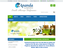 Tablet Screenshot of anandacorporation.com